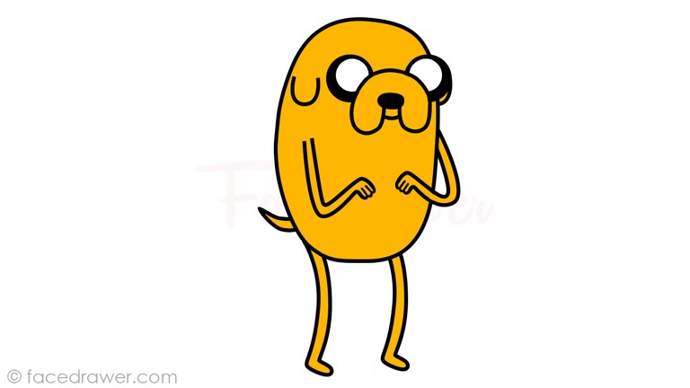 how to draw jake adveture time step 11