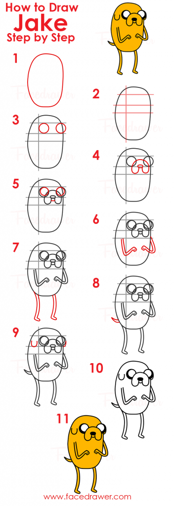 how to draw jake infographic