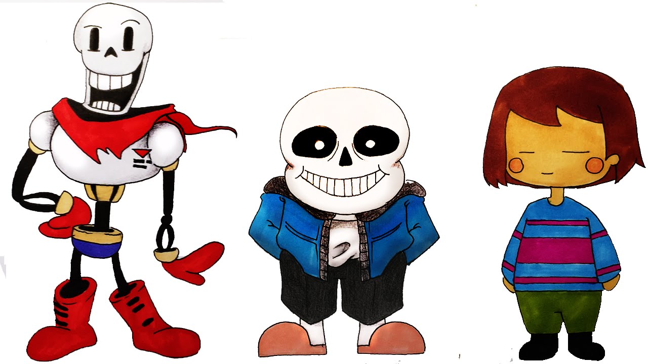 All Of My Undertale Characters Drawings Sans Papyrus Frisk