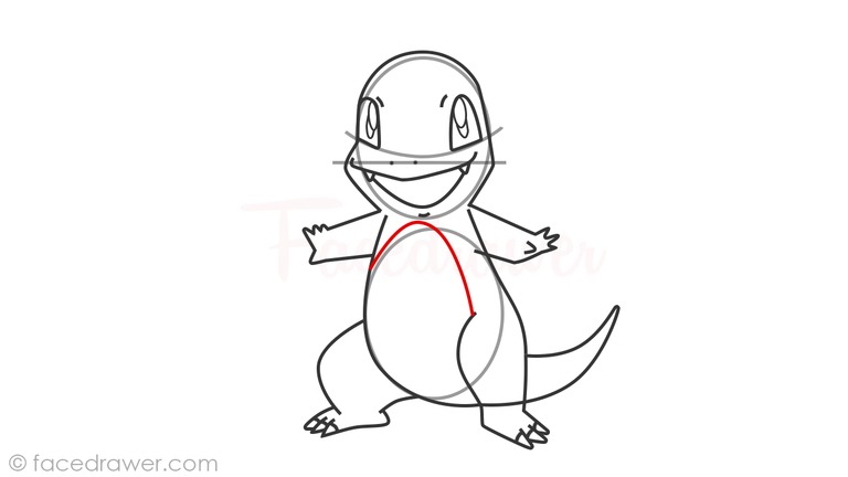 how to draw charmander pokemon step 13