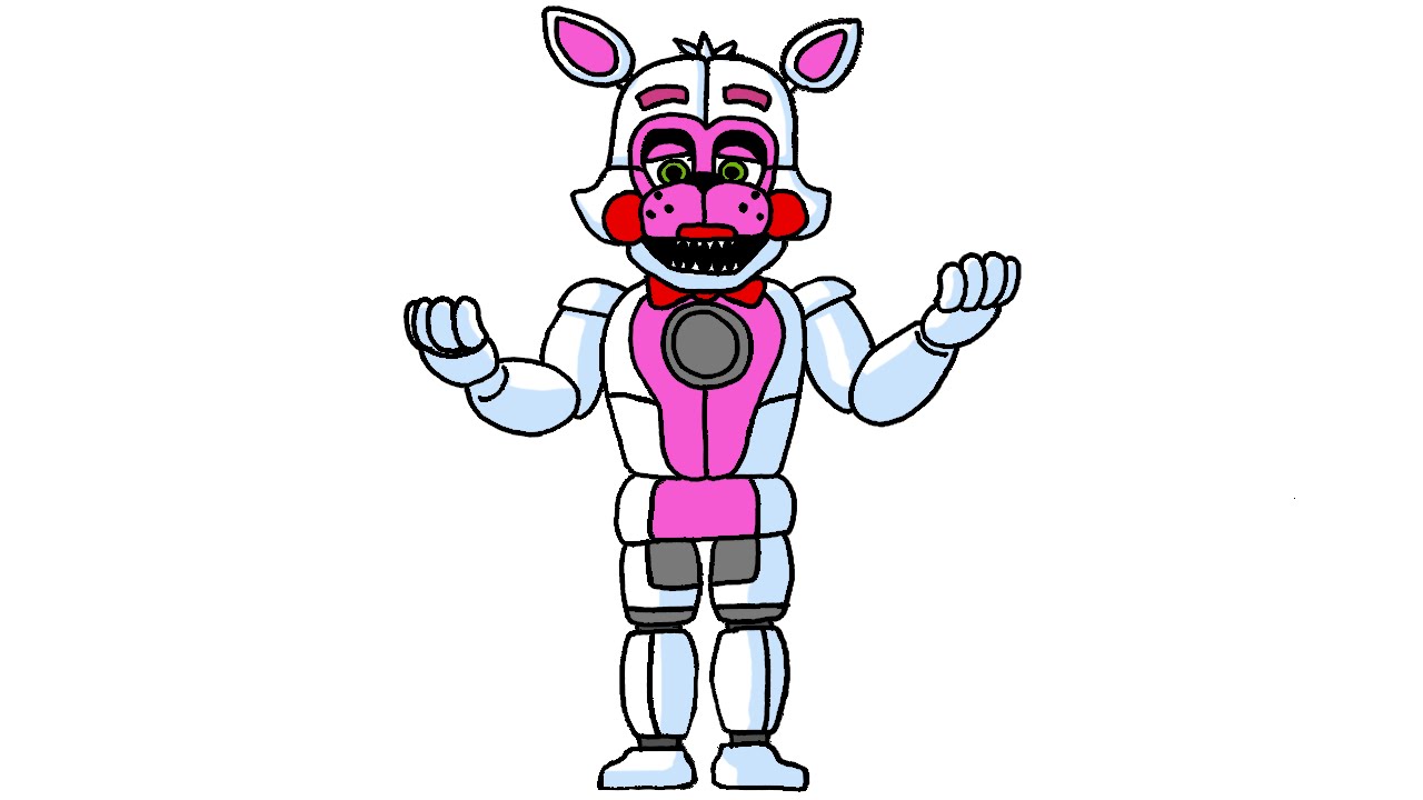 Learn How to Draw Easy Funtime Foxy from FNaF Sister Location Step by Step