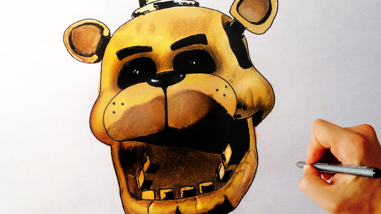 How To Draw Golden Freddy From Five Nights At Freddy S Fnaf Drawing