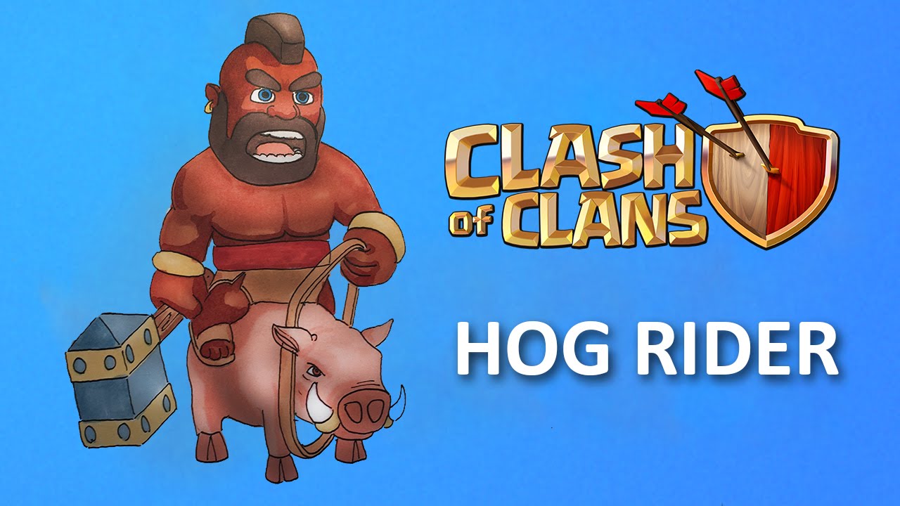 How To Draw Hog Rider From Clash of Clans Step By Step Drawing Lesson