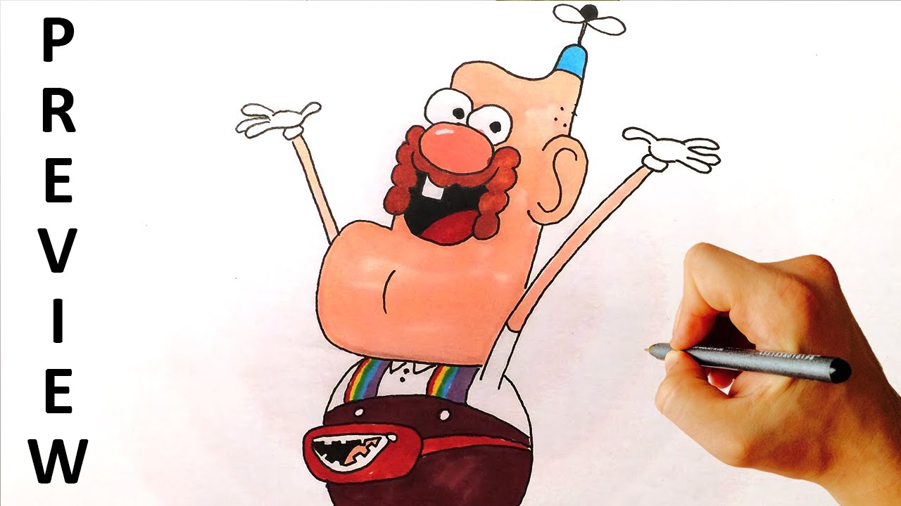 How to draw Uncle Grandpa from Steven Universe step by step drawing