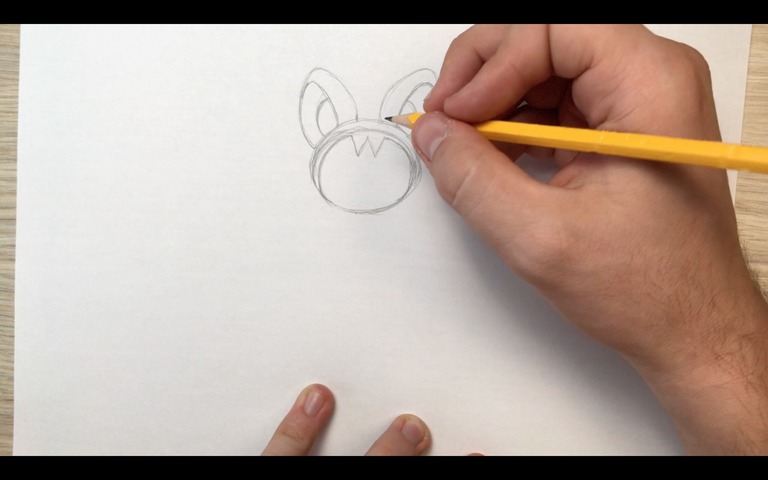 emolga pokemon drawing lesson step 4