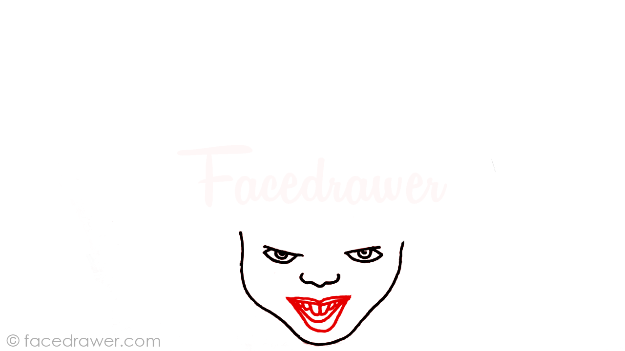 how to draw pennywise step 4