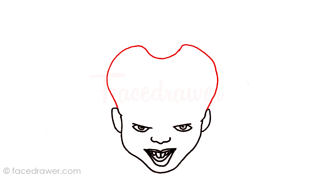 how to draw pennywise step 6