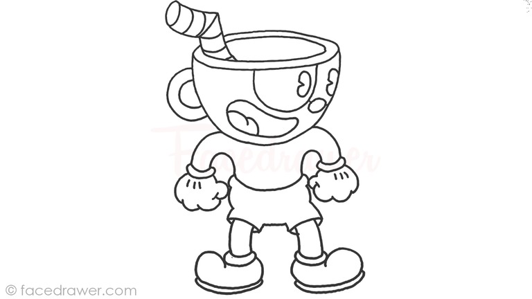 how to draw cuphead step 12