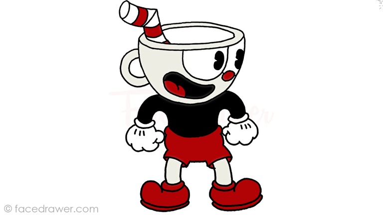 how to draw cuphead step 13