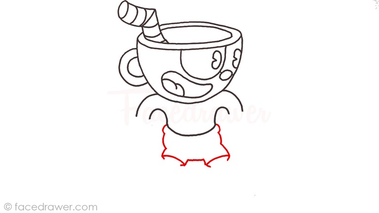 how to draw cuphead step 9