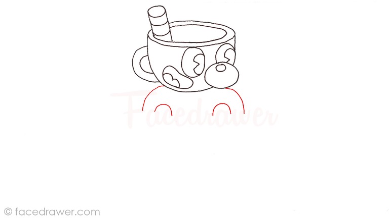how to draw mugman cuphead step 8