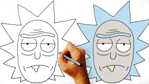 How To Draw Rick From Rick And Morty Step By Step Facedrawer