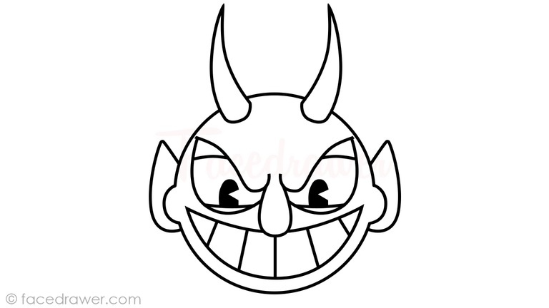 how to draw the devil from cuphead step 10