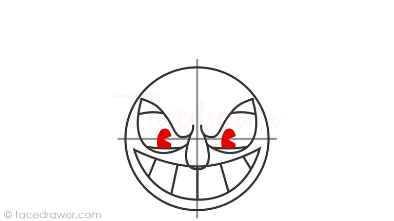how to draw the devil from cuphead step 7