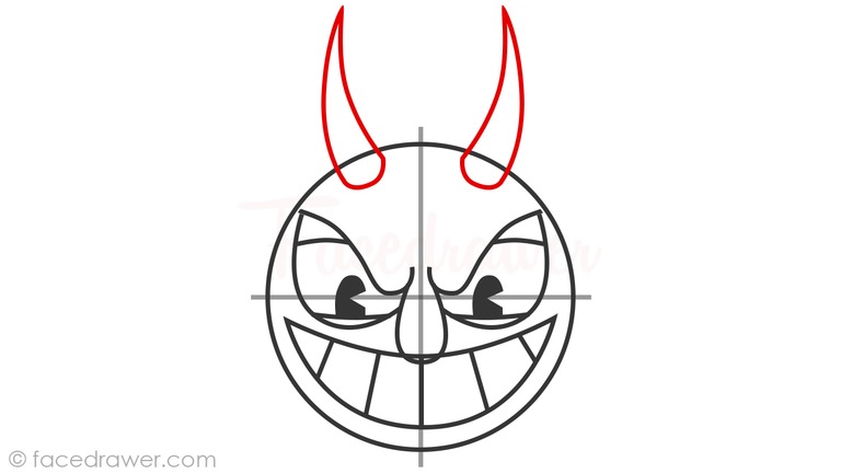 how to draw the devil from cuphead step 8