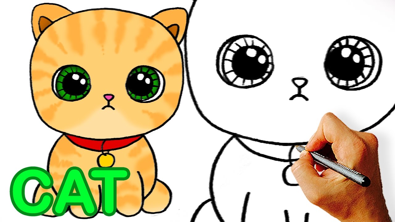 How to Draw Cat for Kids! Learn How to Draw Cute Cat Step by Step