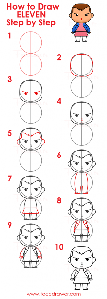 how to draw jane eleven steps infographic