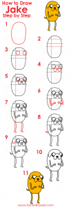 how to draw jake infographic