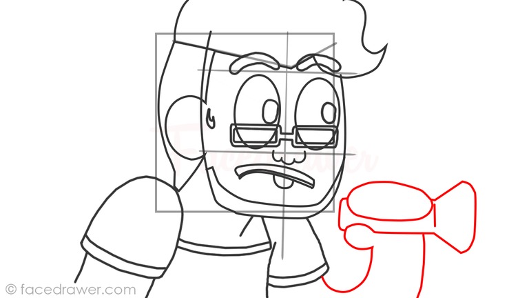How to draw markiplier step 10
