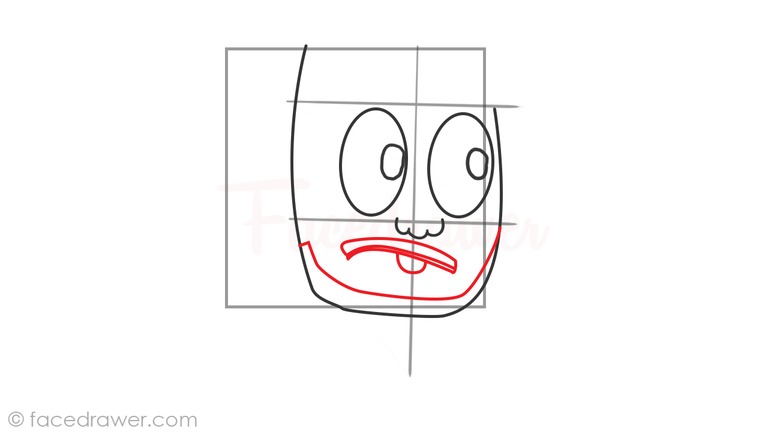 How to draw markiplier step 4