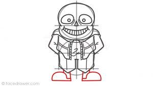 how to draw sans step 9