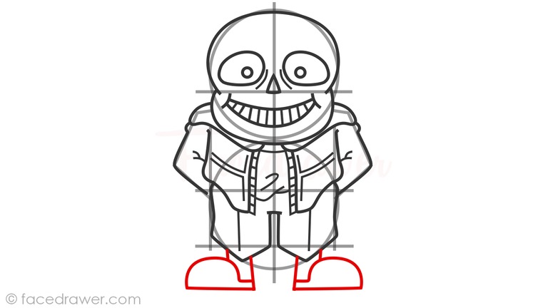 how to draw fullbody sans step 9