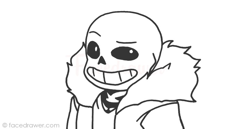 how to draw sans undertale step 11 | Facedrawer