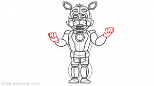 How to Draw Funtime Foxy step 14