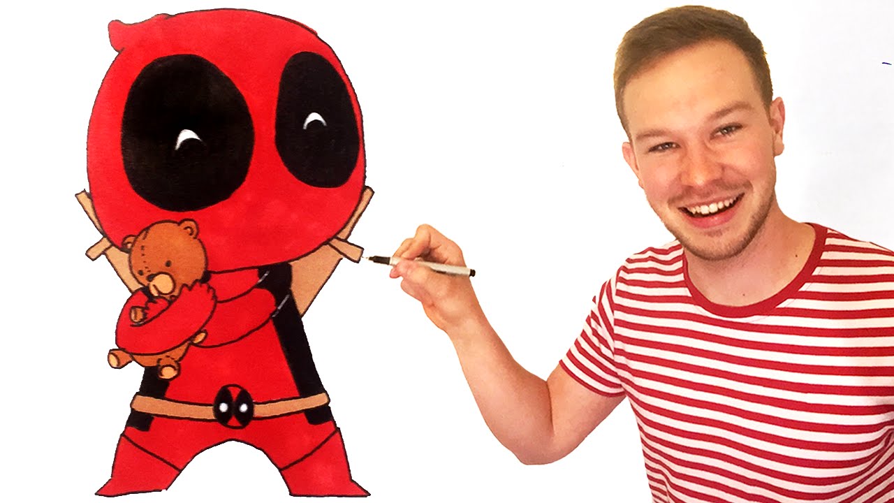 How to Draw a Chibi Deadpool - Really Easy Drawing Tutorial