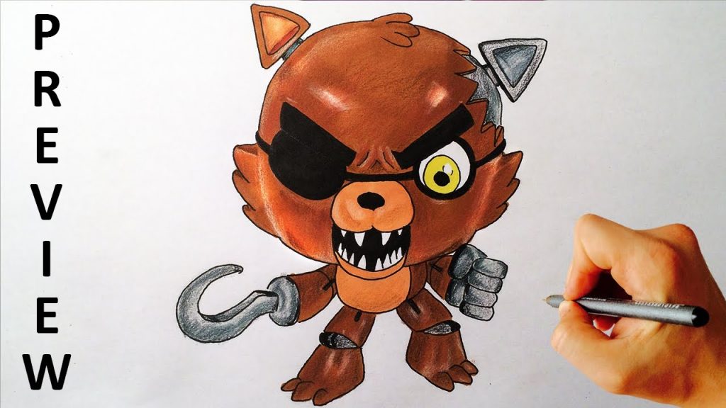 How To Draw Foxy From Five Nights At Freddy’s FNAF Collector Clip ...