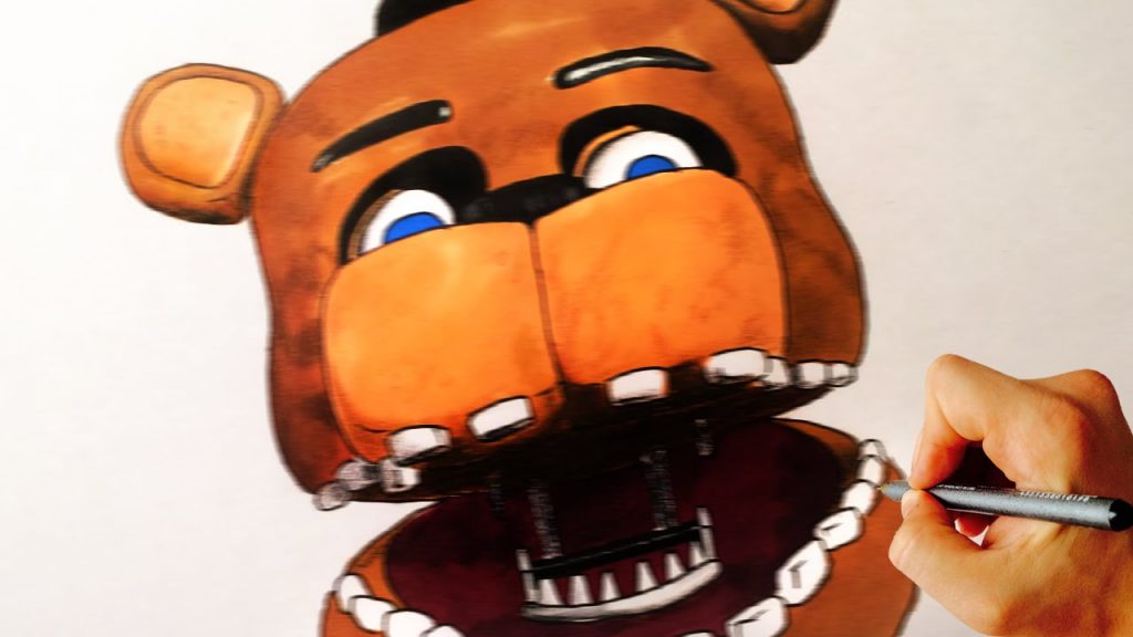 How to draw Freddy Fazbear jumpscare from Five Nights at Freddy’s (FNaF ...