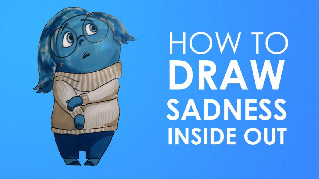 How to draw Sadness – Inside Out | Facedrawer