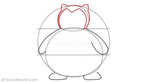 how to draw Snorlax Pokemon step 4