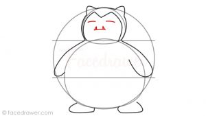 how to draw Snorlax Pokemon step 5