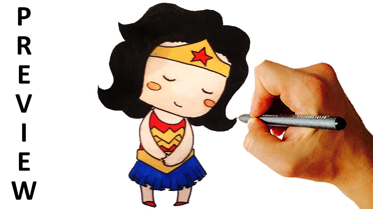 Wonder Woman Drawing Tutorial - How to draw Wonder Woman step by step