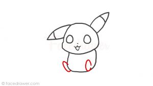 How to draw chibi Pikachu Step 5