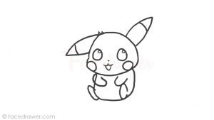 How to draw chibi Pikachu Step 8