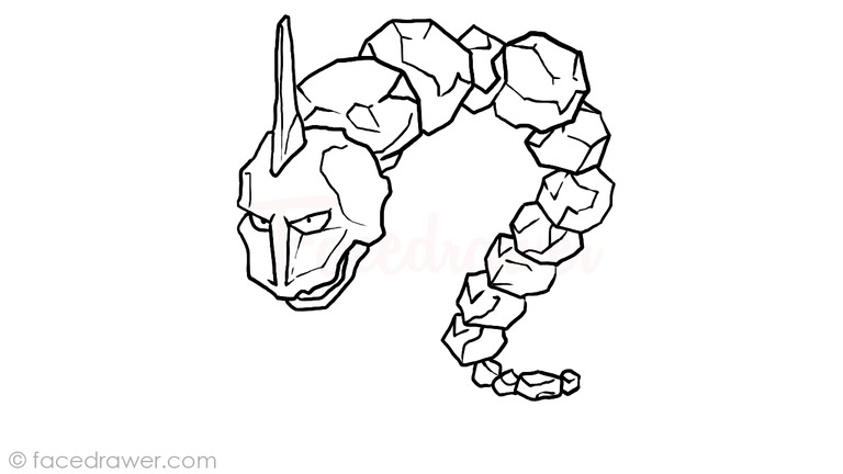 How to draw Onix Pokemon Step 11