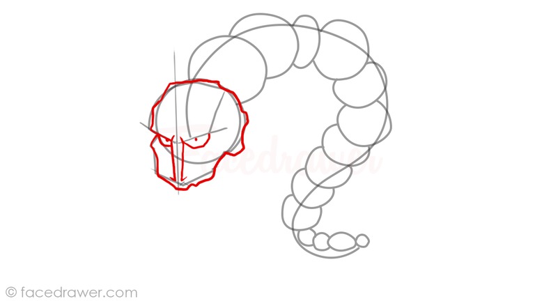 How to draw Onix Pokemon Step 5