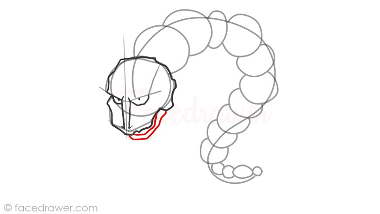 How to draw Onix Pokemon Step 6