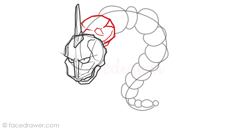 How to draw Onix Pokemon Step 8