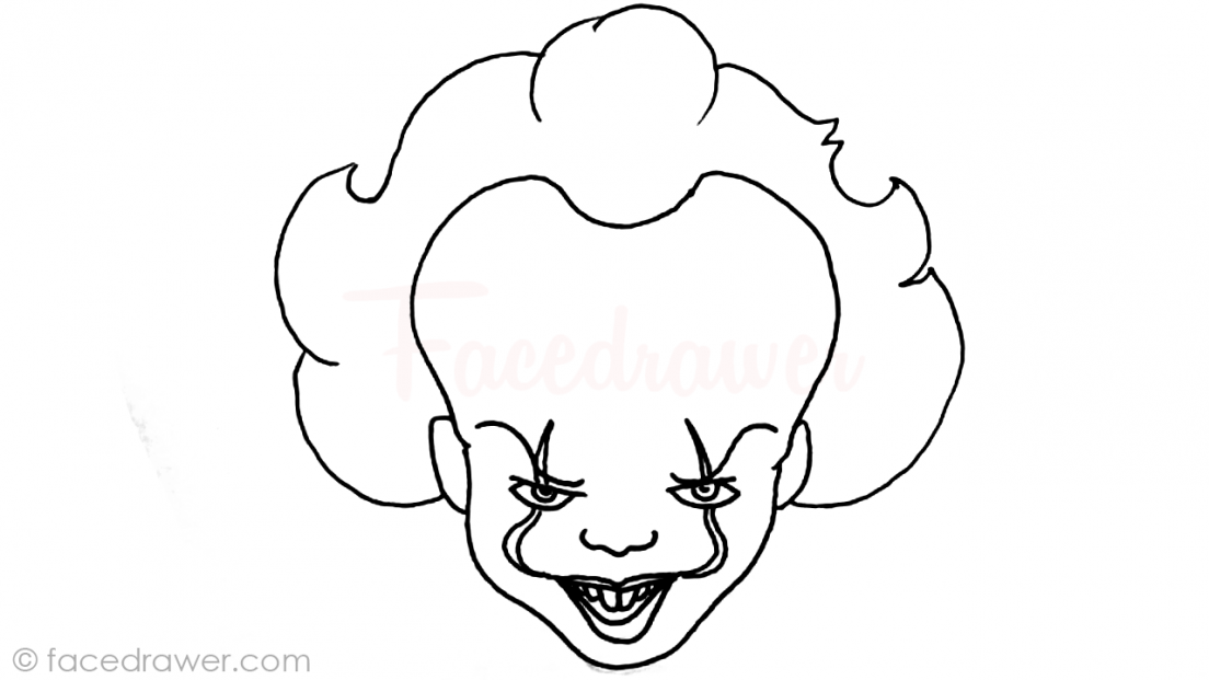 how to draw pennywise step 9 | Facedrawer