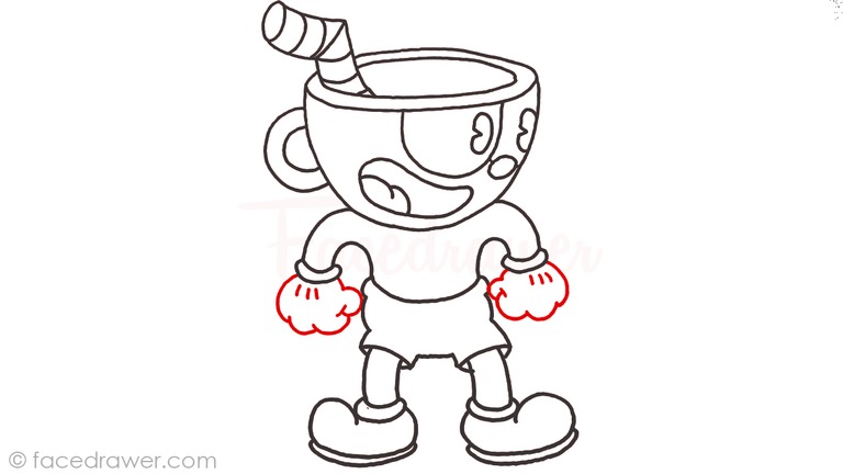 how to draw cuphead step 11