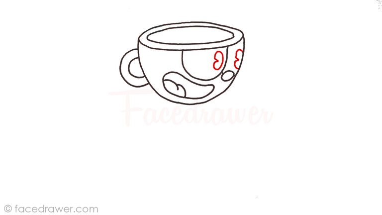 how to draw cuphead step 6
