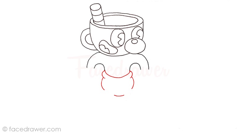 how to draw mugman cuphead step 9