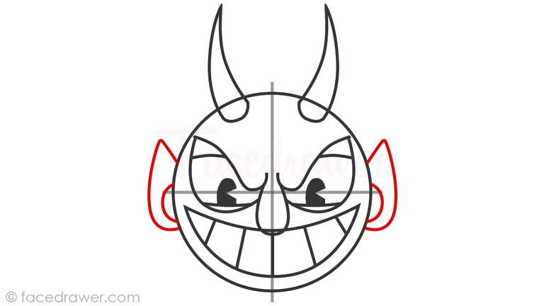 how to draw the devil from cuphead step 9