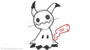 how to draw mimikyu step 11