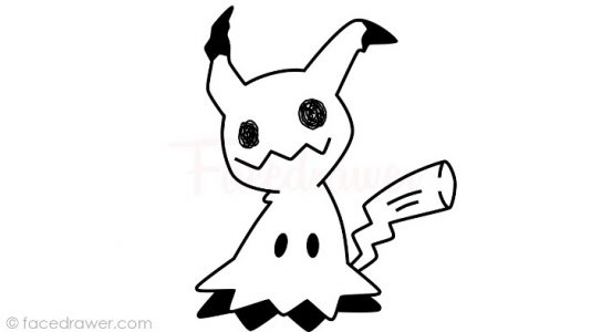 Mimikyu - How To Draw From Pokemon Step By Step. [13 Easy Steps]