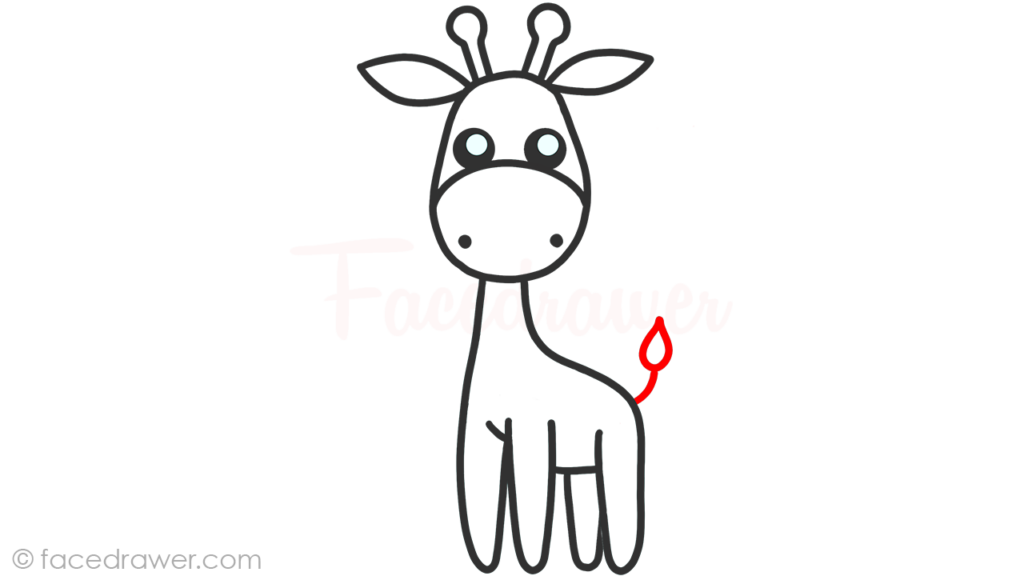 how to draw cute giraffe step 7