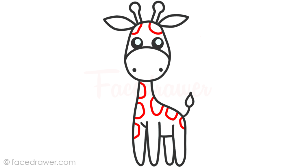 how to draw cute giraffe step 8